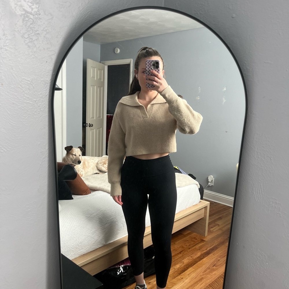 12th Tribe Collared Cropped Sweater